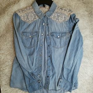 Denim button up